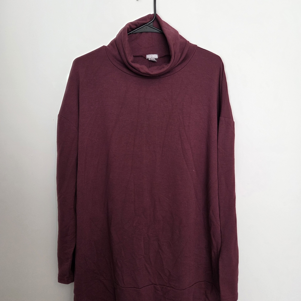 Falls Creek Women's Deep Burgundy Turtle Neck Sweater